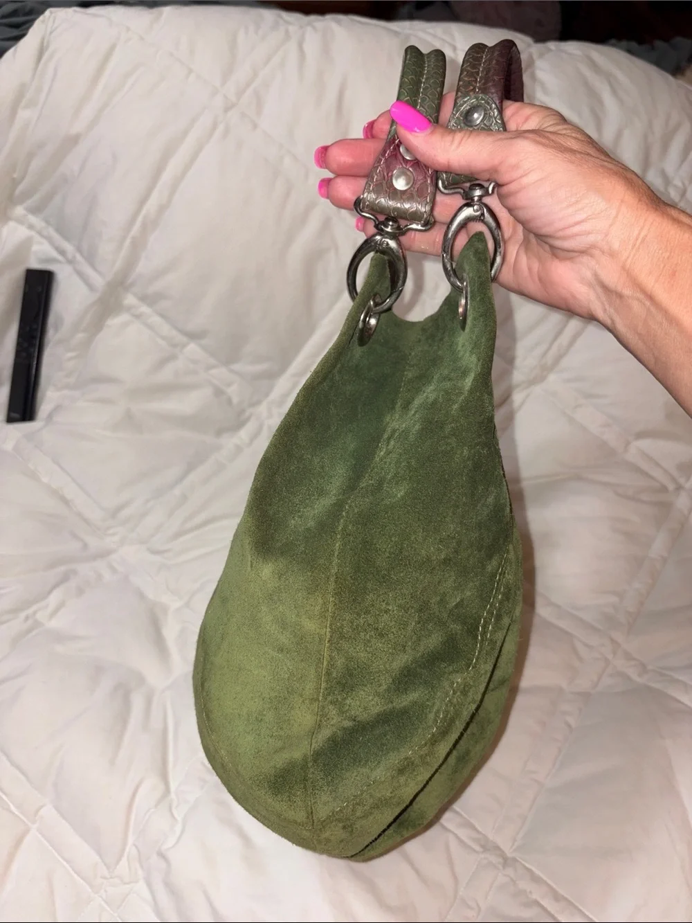 HTF Carla Danelli suede hobo Bag